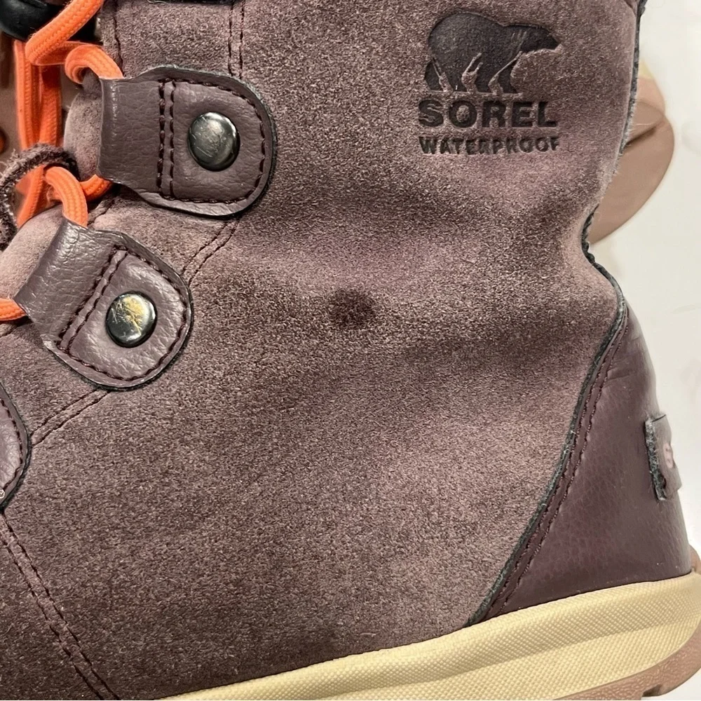 Girls Sorel Whitney Purple Faux Suede Winter Boots 3